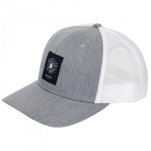 Original Sun Label Boys Trucker Hat in Grey/White/RWB