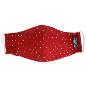 Reusable Face Mask in Red/White Dots