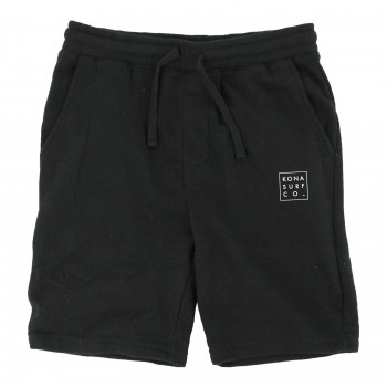 Emblem Boys Sweat Shorts in Black/White