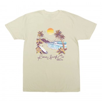 Island Scene Girls T-Shirt in Soft Cream