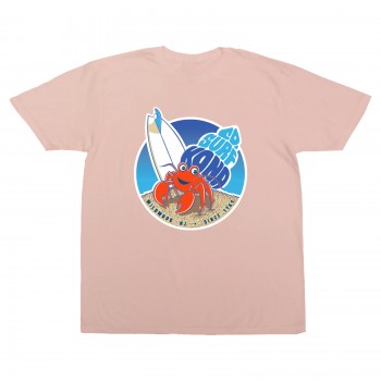 Hermit Crab Toddler Girls T-Shirt in Peach Triblend