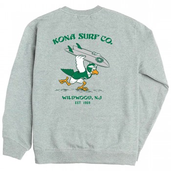 For The Birds Mens Crew Sweatshirt in Athletic Heather