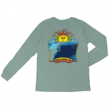 Old School Swell Mens Long Sleeve Shirt in Cypress Green