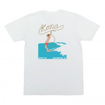 Cowboy Surfer Mens T-Shirt in White