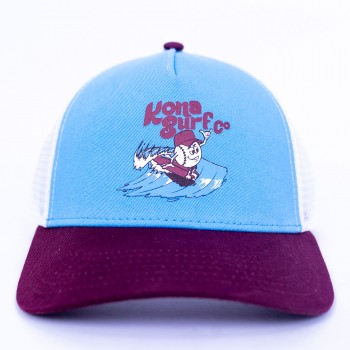 For the Phils Mens Trucker Hat in Ice Blue/Maroon