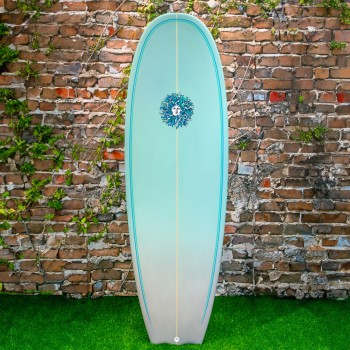 Lemon Head PU Series Surfboard in Blue Fade 4-1Fins