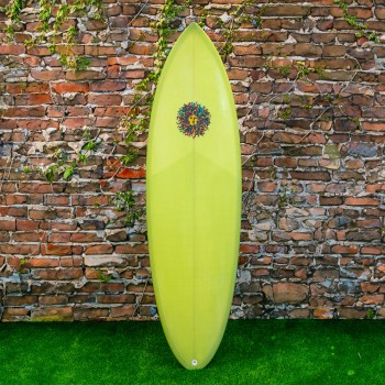 Traveler Twin PU Series Surfboard in Cream Green