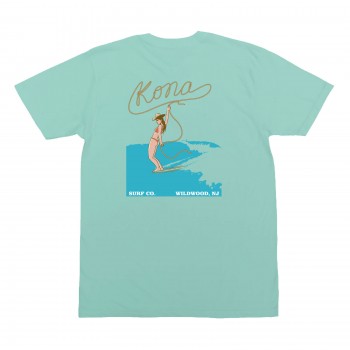 Cowgirl Surfer Womens T-Shirt in Chalky Mint