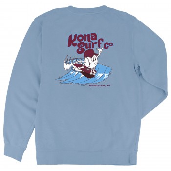 For The Phils Womens Crew Sweatshirt in Pigment Light Blue