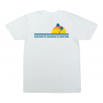 Retro Horizon Womens T-Shirt in White