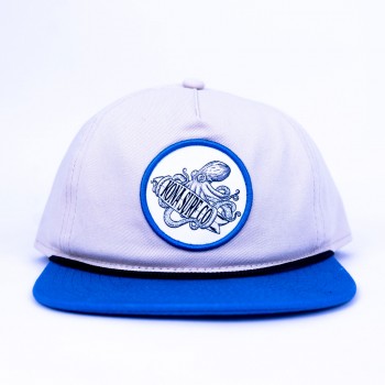 Octopus Boys Snapback Hat in Kahki/Blue