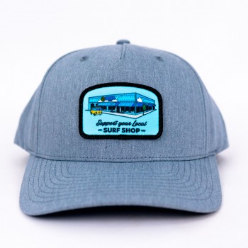 Support Your Local Surf Shop Boys Snapback Hat in Heather Grey