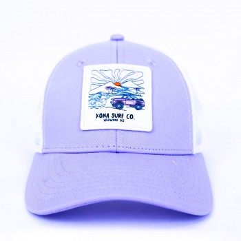 Mountain Swell Girls Trucker Hat in Light Violet/White